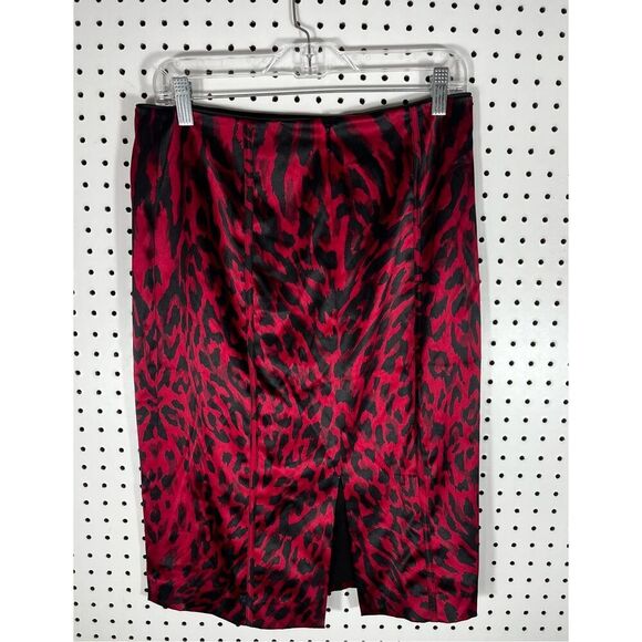 White House Black Market animal print  skirt 10 - Picture 2 of 6